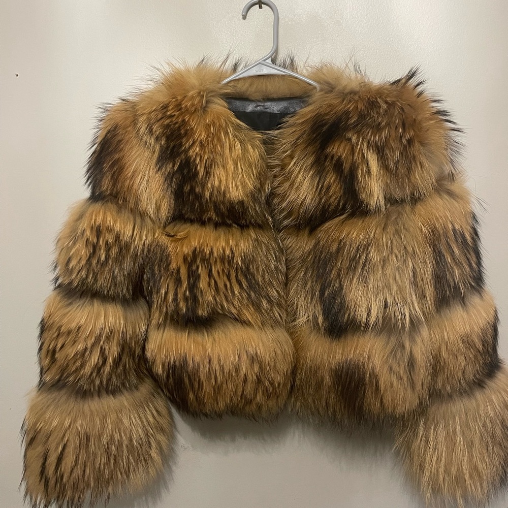 Real 100% Fox Fur Coat